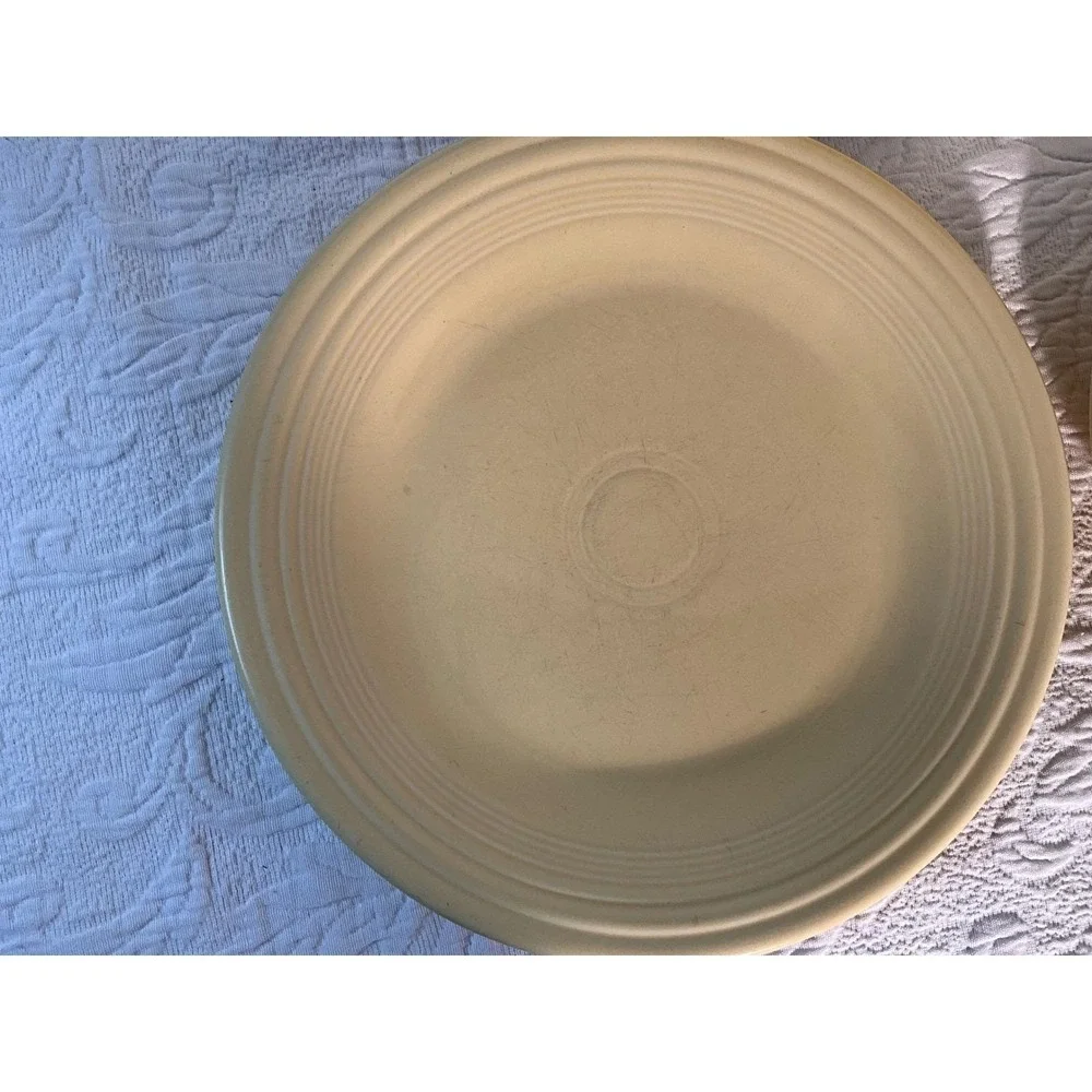 Vintage Fiesta Yellow Dinner Plates Set of 3 HLC Lead Free‎ USA Collectible